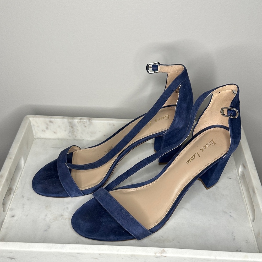 Essex Lane Deep Blue Strappy Heels